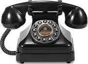 Home Creative Audio Guest Book Wedding Phone,Audio Guestbook Phone Vintage Style Audio Message Voicemail for Graduation Retirement Party Birthdays Baby Shower Special Occasions (Black)