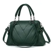 Soft Leather Geometric Handbag - Colourblock