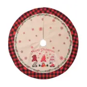 Christmas Tree Skirt Round Gnome Snowflake Xmas Tree Background Decoration