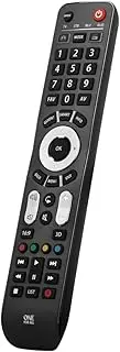 One For All Evolve 4 Universal Remote Control - Operates 4 Devices (TV Freeview Blu-ray and Audio) - Works with All Brands - Black -URC7145