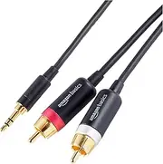 AmazonBasics 3.5mm to 2-Male RCA Adapter Cable - 4.6 Meter
