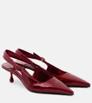 [Jimmy Choo] Jimmy Choo Amel 50 patent leather slingback pumps AU 7 red