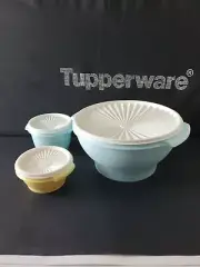 Tupperware Servalier 17 Cup Salad Serving Bowl Set Vintage Collection