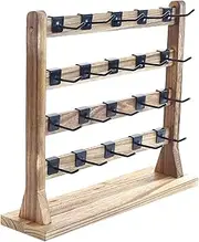 [Vaveren] Earrings Organizer Stand Jewelry Display Wood Stand Earring Holder Organizer with Hooks for Ear Studs Earrings Necklaces