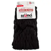 4 Pack Scunci No Damage Wide Twist Headwrap, Black