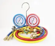 R134a R22 A/C Diagnostic Testing Charging Manifold Gauge HVAC Meter Kit w/Hoses