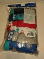 6 Pack Boys Wonder Nation Assorted Colors Boxer Briefs Underwear Size 2T-3T NEW
