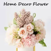 Bouquet Flowers Artificial Fake Leaf Silk Buch Garlands Wedding Party Home Decor