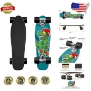Sturdy 22" Kids Skateboard - Colorful Dinosaur Cruiser Complete & Pre-assembled