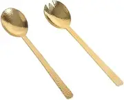 Salad Fork Spoon Stainless Steel Fork Spoon Set Home Salad Spoon Fork Kitchen Kitchen Cooking Utensil