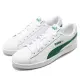 【PUMA】休閒鞋 Smash V2 L 穿搭 男鞋 基本款 皮革 質感 球鞋 舒適 白 綠(36521503)