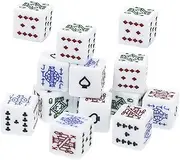 ibasenice 16mm Acrylic Poker Dice Set Poker Chips Game Dice Liars Dice for Birthday Party Fun