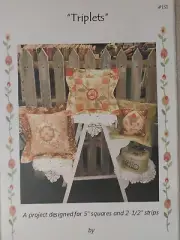 Bloom Creek Quilt Pattern 131 Triplets Floral Applique Pillows