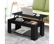 Artiss Coffee Table Lift-top Coffee Table Black