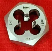 3/8-16 NC X 1" Hex Die Irwin Hanson 6534 Rethreading Carbon Steel USA RH