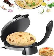 1500W Electric Roti Maker, 10 inch Non-Stick Roti Press Tortilla Maker,Flatbread and Chapati Maker Machine, Anti-scalding Handle & Indicator Lights, Adjustable Temperature for Pancakes Crepe