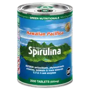 Green Nutritionals Hawaiian Pacifica Spirulina 2000 tablets - Vegan Friendly