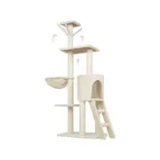 Advwin 145cm Cat Scratching Post Tree Beige