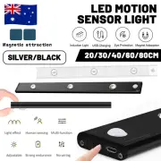 LED Closet Light Motion Sensor Under Rechargeable Magnetic Cabinet Dimmable Lamp