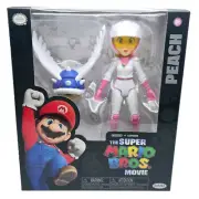 Super Mario Bros Movie Action Figure Biker Peach w Spiny Shell Nintendo Wave 2