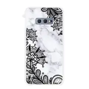 3PCS Lace Flower Matte Semi-transparent TPU Marble Mobile Phone Case for Galaxy S10e
