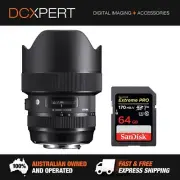 SIGMA 14-24MM F/2.8 DG HSM ART LENS FOR NIKON (4212955) + BONUS SD CARD