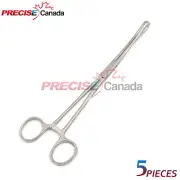 BODY PIERCING FORCEPS KIT HEMOSTAT SPONGE CLAMP 9" STRAIGHT NEW 5 Piece