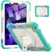 MCC Shockproof iPad Air 5 10.9" 2022 Strap Rugged Colourful Tough Case Cover Apple Air5 [Colourful+Light Blue]