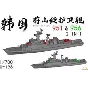 3D Printed 1/700 Korea Ulsan-class Frigate 951&956 2IN1 Unpainted Model Kit