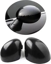 MINI R55-R61 Side Wing Mirror Cover, Mirror Cap Cover for Mini Cooper One/S/JCW R Series R55 R56 R57 R58 R59 R60 R61(Black, Manual Folding Mirror)