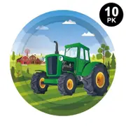 Tractor Farm Theme 9 inch 23cm Plates 8PK - Kids Birthday Party Tableware