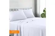 Kingtex Egyptian Cotton Sateen Luxury Sheet Set King - White