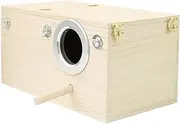 AIMALL Right Opening 29x15x15cm Wooden Breeding Box for Pet Parrot, Solid Wood Hanging Nest, Incubation Box, Natural Materials, Durable and Spacious Design