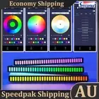 3Pcs Rechargeable APP Sound Control Light RGB 32LED Pickup Lamp Bar(Black) AU