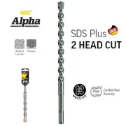 Alpha 8.0 x 210mm SDS Plus German 2 Cutter Masonry Drill Bit | Alpha SP080210G