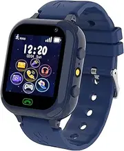 Children's Smartwatch, Smartwatch Children with Phone SIM SMS 25 Game SOS Camera Alarm Clock Music Pedometer Torch Counter Writer, Children's Watch for Boys Girls 4-12 Years Student Gift (Blue)
