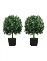 [Lambu] Artificial Boxwood Topiary Tree 2 Pack in Green