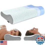 Memory Foam Pillows Neck Pillow Bed Pillow for Sleeping, Ergonomic Cervical P