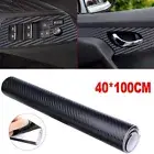 Car Interior Accessories Panel Sticker Black Carbon Fiber Vinyl Wrap Sticker DIY