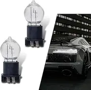 pinflaw Pack of 2 Brake Light Bulb, Car Halogen Fog Light Bulb, PW24W Clear Light Source Quartz Glass Steering Light, Lighting Replacement Modification Accessory, for Most Cars (White)