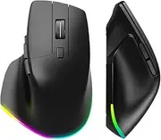 DeKangHY Wireless Gaming Mouse, RGB Backlit, The Micro-Matte Texture Skin-Friendly and Comfortable 250Hz Refresh Rate, Triple Mode Connectivity, Compatible with Windows/Mac/iOS/Android, Black