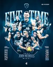 CARLTON BLUES AFL FOOTBALL CHAMPION TEAM PLAYER POSTER,BARGAIN,2