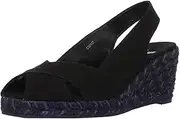 [Castañer] Castaniere C32107 DAIANA/6 Square Toe Black Canvas Espadrille, black miscellaneous, 23.0 cm