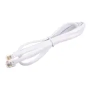 Phone Cord 3.28FT Telephone Cable Phone Line Cord RJ11 6P6C Plugs White 1pcs