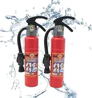 2 Pack Toy Fire Extinguisher Fireman Pretend Play Toys for Kids, 470CC Water Gun Squirt Toys for Pool Beach Outdoor Play, Halloween Birthday Party Firefighter Cosplay Props for Boys Girls Children