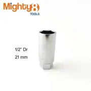 1/2" Dr. 21mm Spark Plug Socket Wrench Cr-V Steel 6pt