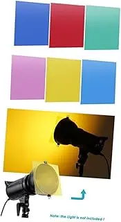 Angoily Flash Filter Set 6 Colors Gel Filter Cards for Camera Speedlight Belt Clip Included