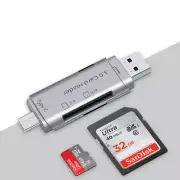 Portable Memory Card Reader Type-C USB3.0 High Sped TF SD Card OTG Card Reader