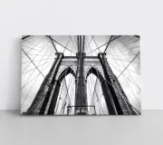 Brooklyn Bridge New York City Framed Canvas Wall Art Photo Print | Modern Decor