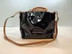 Dooney & Bourke Barlow Black Patent Leather Satchel Crossbody Shoulder